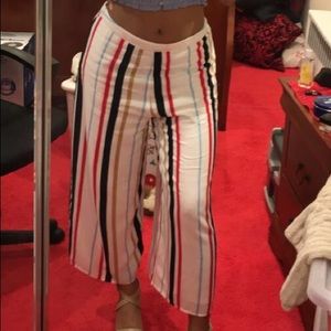 Regular fit striped culottes